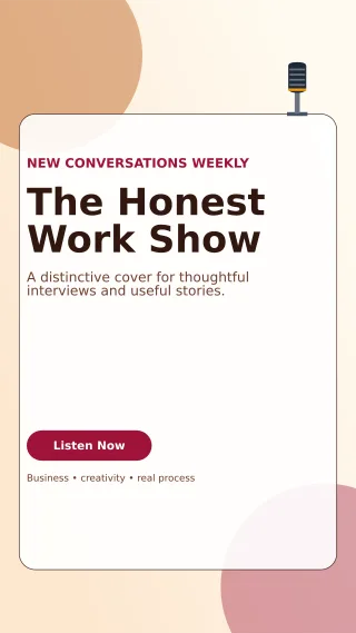Glass Podcast Cover Story — editable white creator template, story / reel