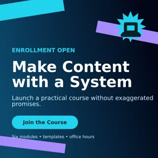 Kinetic Creator Course Square Post — editable black creator template, instagram post