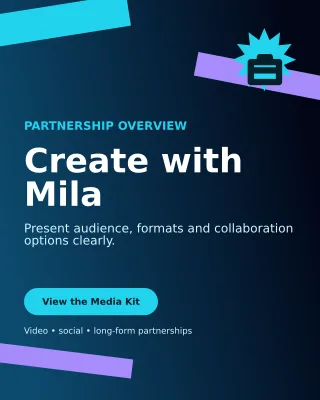 Kinetic Creator Media Kit Portrait Post — editable black creator template, instagram portrait