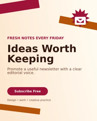 Kinetic Creator Newsletter Portrait Post — editable white creator template, instagram portrait