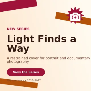 Kinetic Photo Portfolio Square Post — editable white creator template, instagram post