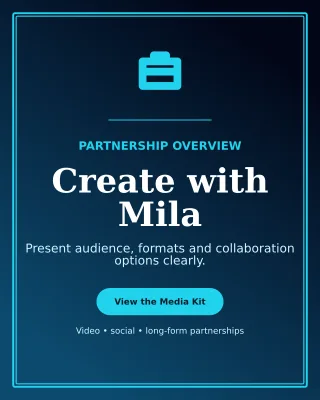 Luxe Creator Media Kit Portrait Post — editable black creator template, instagram portrait