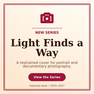 Luxe Photo Portfolio Square Post — editable white creator template, instagram post
