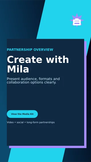 Neo Creator Media Kit Story — editable black creator template, story / reel