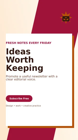 Neo Creator Newsletter Story — editable white creator template, story / reel
