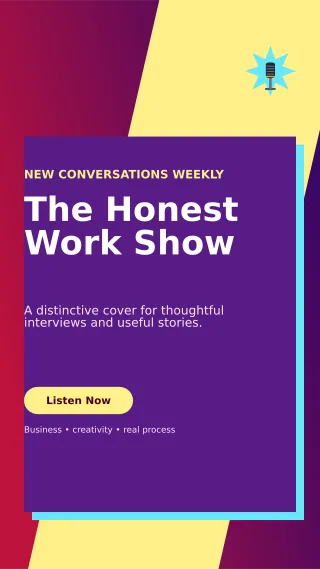 Neo Podcast Cover Story — editable purple creator template, story / reel