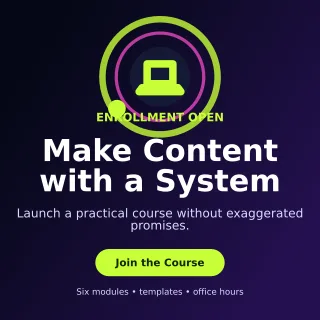 Orbit Creator Course Square Post — editable black creator template, instagram post