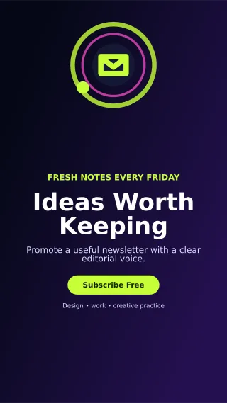 Orbit Creator Newsletter Story — editable black creator template, story / reel