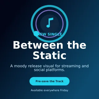 Orbit Music Release Square Post — editable black creator template, instagram post