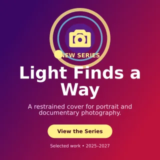 Orbit Photo Portfolio Square Post — editable purple creator template, instagram post
