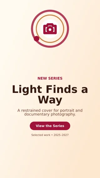 Orbit Photo Portfolio Story — editable white creator template, story / reel