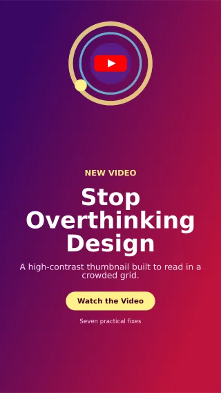Orbit YouTube Thumbnail Story — editable purple creator template, story / reel