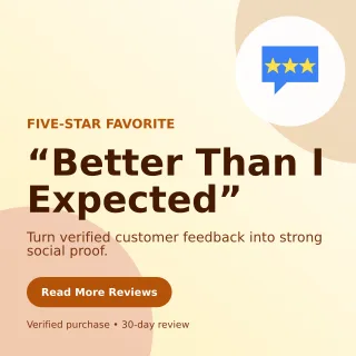 Aurora Customer Review Square Post — editable white retail promotion template, instagram post