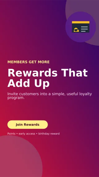 Aurora Loyalty Program Story — editable purple retail promotion template, story / reel