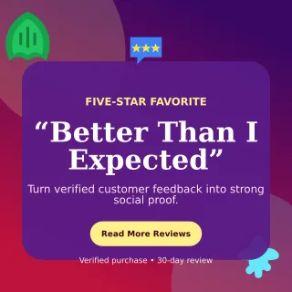 Botanical Customer Review Square Post — editable purple retail promotion template, instagram post