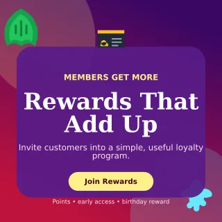 Botanical Loyalty Program Square Post — editable purple retail promotion template, instagram post