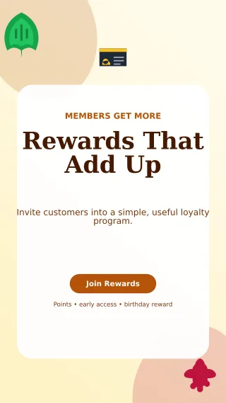 Botanical Loyalty Program Story — editable white retail promotion template, story / reel