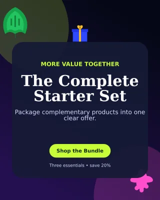 Botanical Product Bundle Portrait Post — editable black retail promotion template, instagram portrait