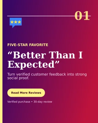 Editorial Customer Review Portrait Post — editable purple retail promotion template, instagram portrait