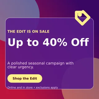 Glass Seasonal Sale Square Post — editable purple retail promotion template, instagram post
