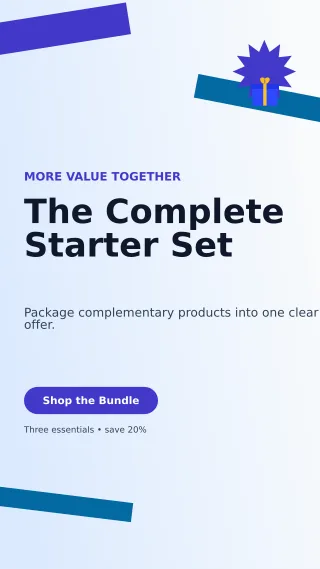 Kinetic Product Bundle Story — editable white retail promotion template, story / reel
