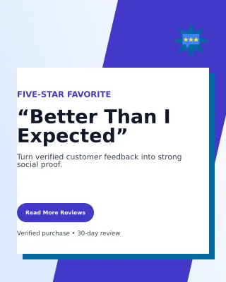 Neo Customer Review Portrait Post — editable white retail promotion template, instagram portrait