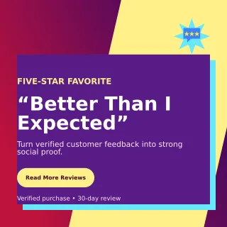 Neo Customer Review Square Post — editable purple retail promotion template, instagram post