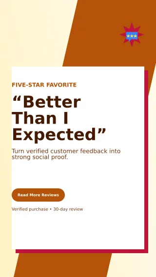 Neo Customer Review Story — editable white retail promotion template, story / reel