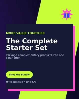Neo Product Bundle Portrait Post — editable black retail promotion template, instagram portrait