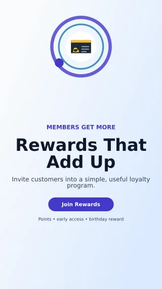 Orbit Loyalty Program Story — editable white retail promotion template, story / reel
