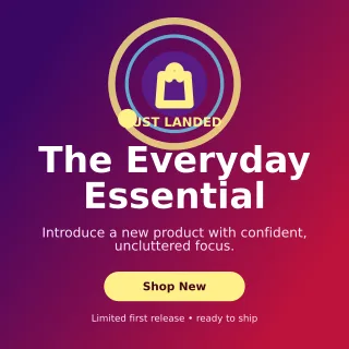 Orbit New Arrival Square Post — editable purple retail promotion template, instagram post