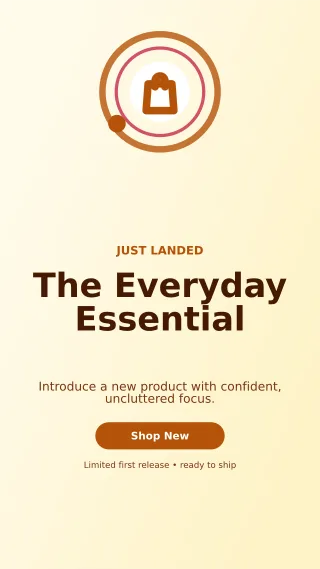 Orbit New Arrival Story — editable white retail promotion template, story / reel