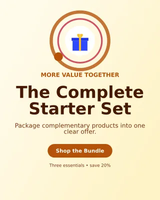 Orbit Product Bundle Portrait Post — editable white retail promotion template, instagram portrait
