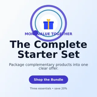 Orbit Product Bundle Square Post — editable white retail promotion template, instagram post