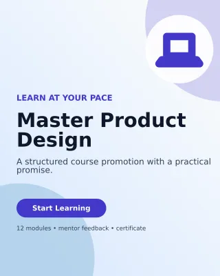Aurora Online Course Poster — editable white education template, instagram portrait