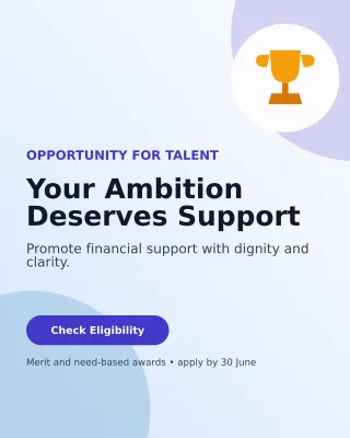 Aurora Scholarship Program Poster — editable white education template, instagram portrait