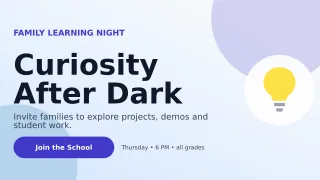 Aurora School Event Wide Ad — editable white education template, youtube thumbnail