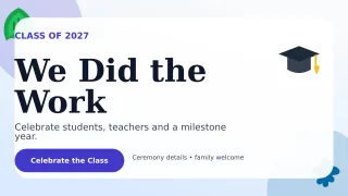 Botanical Graduation Announcement Wide Ad — editable white education template, youtube thumbnail