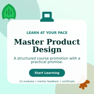 Botanical Online Course Social Post — editable white education template, instagram post