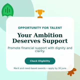 Botanical Scholarship Program Social Post — editable white education template, instagram post