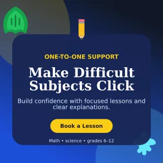 Botanical Tutoring Service Social Post — editable blue education template, instagram post