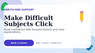 Botanical Tutoring Service Wide Ad — editable white education template, youtube thumbnail