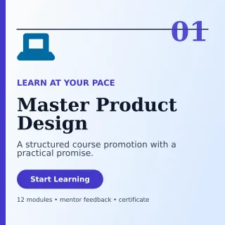 Editorial Online Course Social Post — editable white education template, instagram post