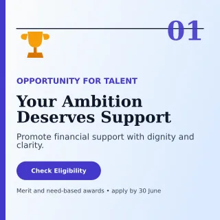 Editorial Scholarship Program Social Post — editable white education template, instagram post