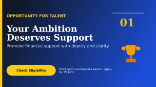 Editorial Scholarship Program Wide Ad — editable blue education template, youtube thumbnail