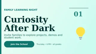Editorial School Event Wide Ad — editable white education template, youtube thumbnail