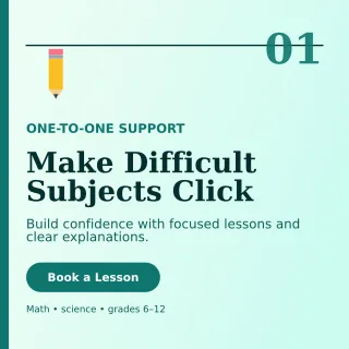 Editorial Tutoring Service Social Post — editable white education template, instagram post