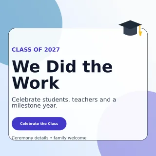 Glass Graduation Announcement Social Post — editable white education template, instagram post