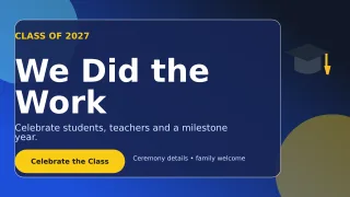 Glass Graduation Announcement Wide Ad — editable blue education template, youtube thumbnail