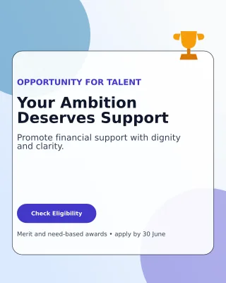 Glass Scholarship Program Poster — editable white education template, instagram portrait